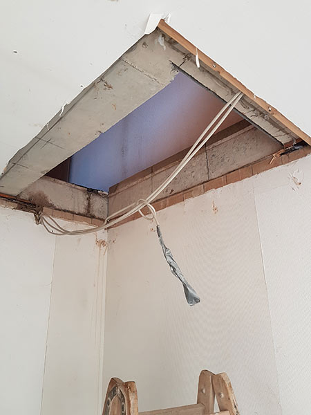 Deckenöffnung in einer Betondecke