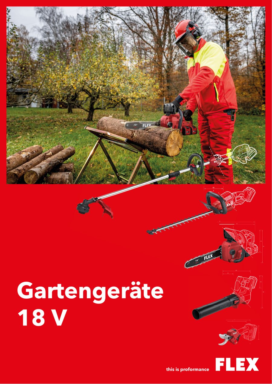 Titelblatt FLEX Gartengeräte 2026
